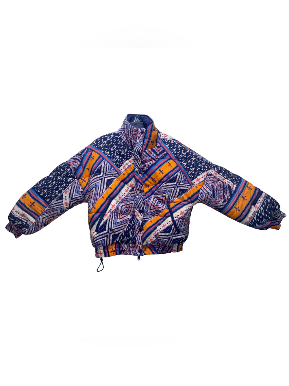 Free People Movement Power House Puffer Jacket Abstract Retro Avant Garde Sz S